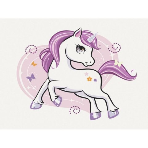 Zestaw kreatywny Malowanie Po Numerach 30x40 cm błyszczący jednorożec Brushme (BR-KBS0075) Brushme