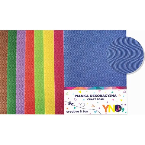 Arkusz piankowy pianka dekoracyjna NC-006 kolor: mix 8 ark. Interdruk (IPIANC006) Interdruk