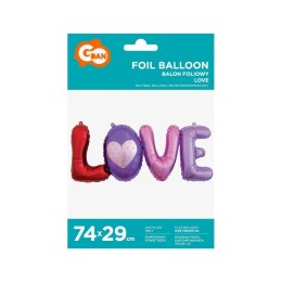 Balon foliowy Litery LOVE, 74x29 cm Godan (BF-LTLV) Godan