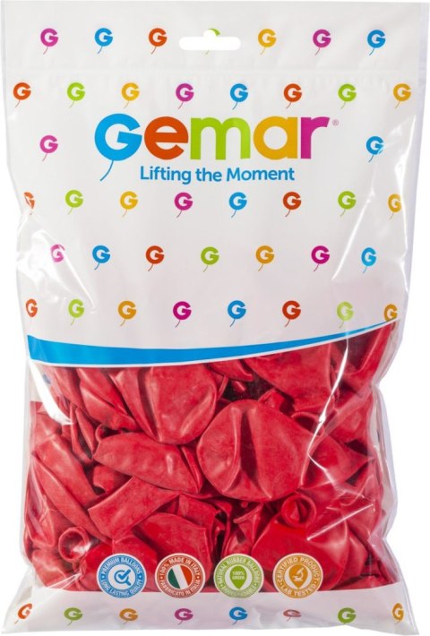 Balon gumowy pastelowy 100 szt czerwony jasny 260mm 10cal Godan (05) Godan