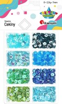 Cekiny Craft-Fun Series 8 kolorów zielone 2,5g Titanum (3G8P) Titanum