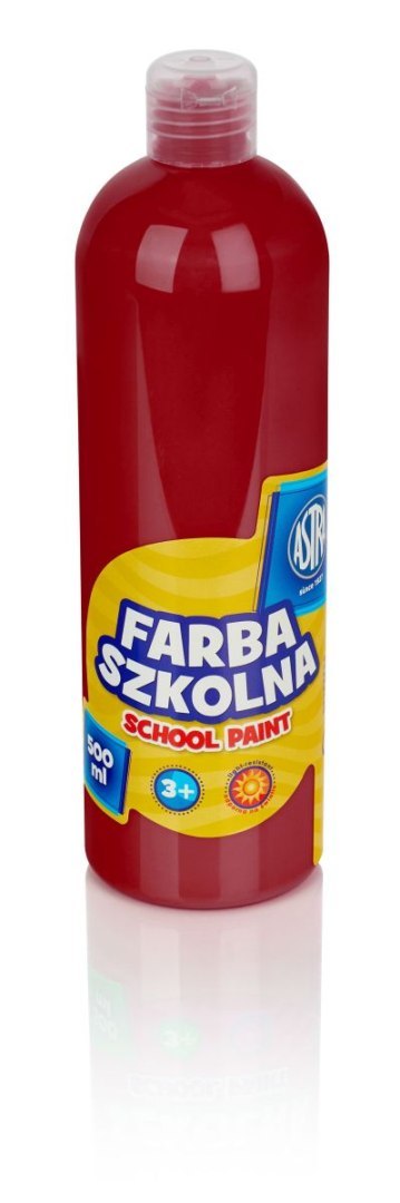 Farby plakatowe szkolne kolor: czerwony 500ml 1 kolor. Astra Astra