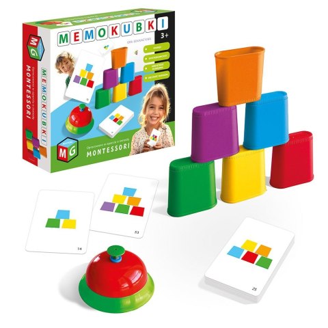 Gra edukacyjna MONTESSORI - GRA EDUKACYJNA MEMOKUBKI Multigra Multigra