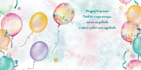 Kartka składana KW bukiet balonów II kw Henry (5905701488087) Henry