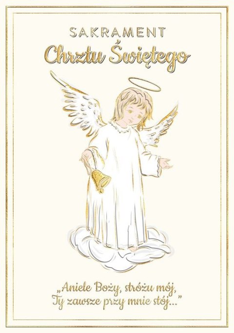 Kartka składana Karnet A5 CHRZEST ANIOŁ STRÓŻ A5 Henry (5905701487226) Henry