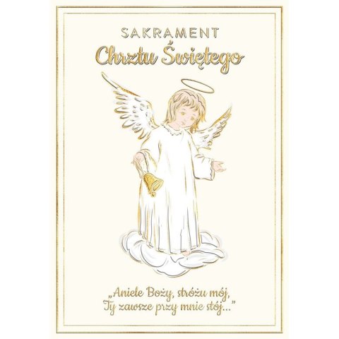 Kartka składana Karnet A5 CHRZEST ANIOŁ STRÓŻ A5 Henry (5905701487226) Henry