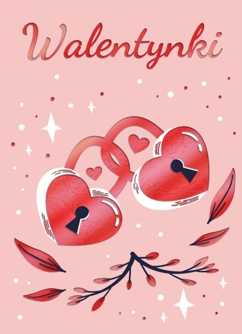 Kartka składana B6 Karnet B6 Walentynki KŁÓDKI Henry (5905701487493) Henry