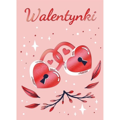 Kartka składana B6 Karnet B6 Walentynki KŁÓDKI Henry (5905701487493) Henry