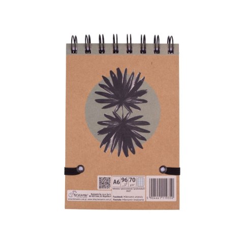 Kołozeszyt (kołonotatnik) Kraft Liner A6 96k. krata (nd) (9350) (nd)