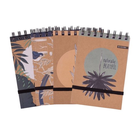 Kołozeszyt (kołonotatnik) Kraft Liner A6 96k. krata (nd) (9350) (nd)