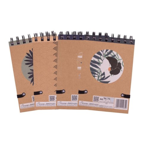 Kołozeszyt (kołonotatnik) Kraft Liner A6 96k. krata (nd) (9350) (nd)