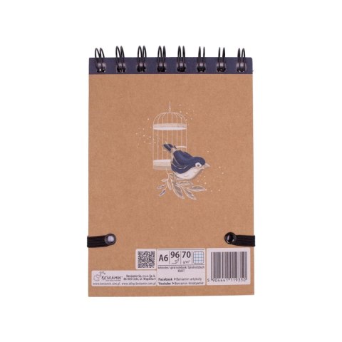 Kołozeszyt (kołonotatnik) Kraft Liner A6 96k. krata (nd) (9350) (nd)