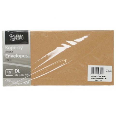Koperta Millenium DL beżowa [mm:] 110x220 Galeria Papieru (280122) 10 sztuk Galeria Papieru