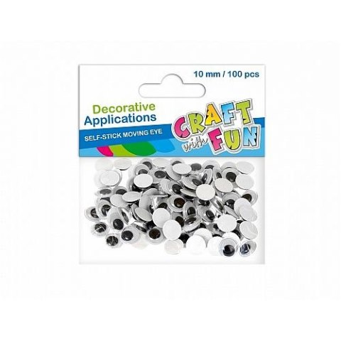 Oczka samoprzylepne 7mm 100 szt Craft with Fun (383655) Craft with Fun
