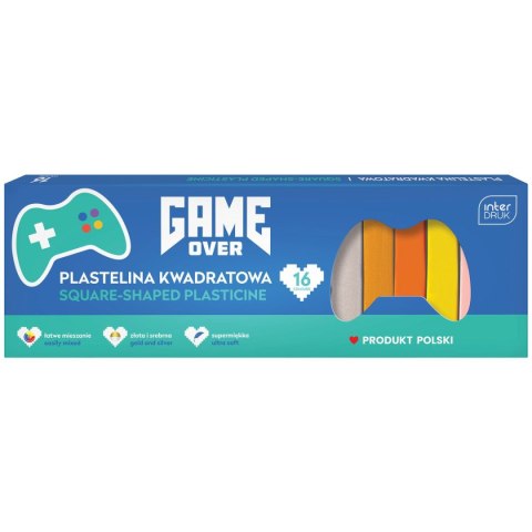 Plastelina 16 kol. GAME OVER kwadratowa 5902277327208 mix Interdruk (16 kol) Interdruk