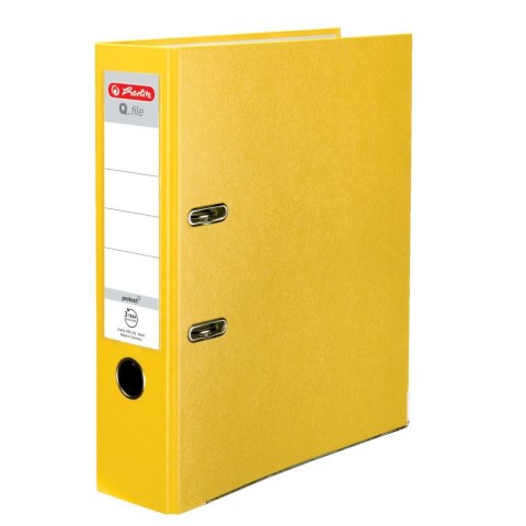 Segregator dźwigniowy Q. file Standard 0011167442 A4 80mm żółty Herlitz (300003087) Herlitz