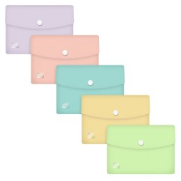 Teczka plastikowa na zatrzask Urban kopertowa pastel A6 mix 300 mic. Oxford (400187616) Oxford