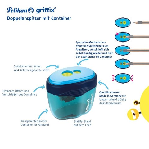 Temperówka GRIFFIX 701280 niebieski plastikowa Pelikan (300008247) Pelikan