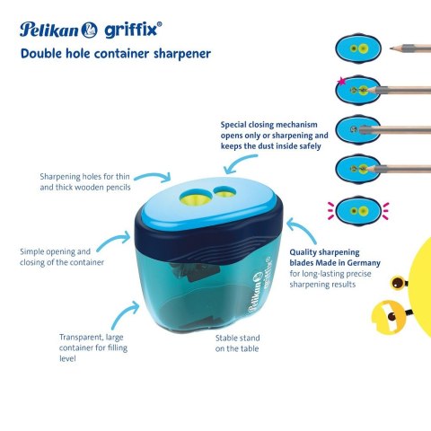 Temperówka GRIFFIX 701280 niebieski plastikowa Pelikan (300008247) Pelikan