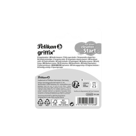 Temperówka Griffix niebieska niebieski plastikowa Pelikan (300008246) Pelikan