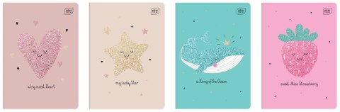 Zeszyt Glitter 5902277313782 A5 32k. 70g krata Interdruk Interdruk