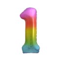 Balon foliowy cyfra 1 tęczowy 85cm Godan (HS-C34T1) Godan
