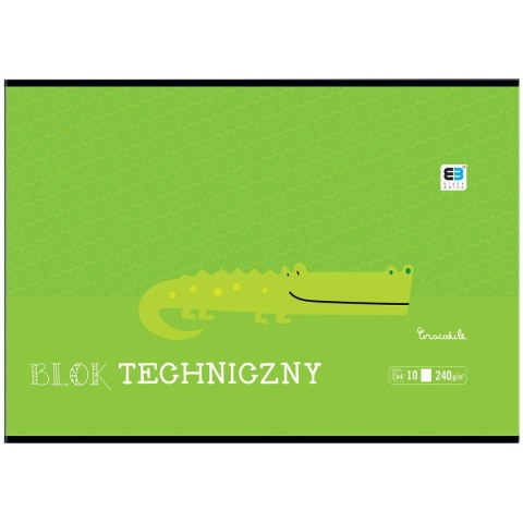 Blok techniczny B&B KIDS A4 białe 240g 10k Interdruk (BLTBB) Interdruk