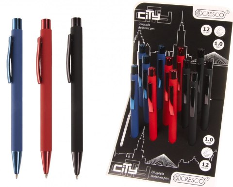 Długopis Zenith 4 12 SZTUK CITY 59074642232663 wkład niebieski 1,0mm Cresco (750035) Cresco