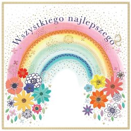 Kartka składana KW Tęczka z kwiatkami kw Henry (5905701484065) Henry