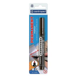 Marker permanentny Centropen czarny 2,5mm okrągła końcówka (8566) Centropen