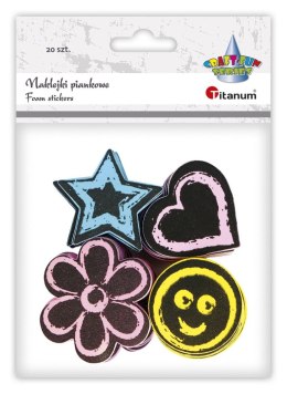 Naklejka (nalepka) Craft-Fun Series piankowe serce,kwiat,gwiazda,koło Titanum (7503) Titanum