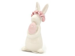 Ozdoba wielkanocna One Dollar zając ceramiczny z jajkiem (359178) One Dollar