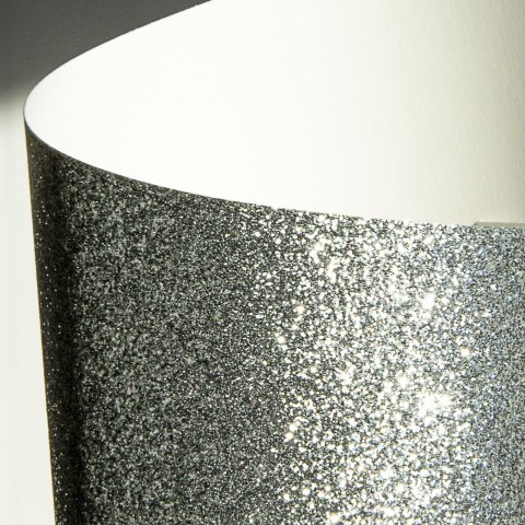 Papier ozdobny (wizytówkowy) brokatowy srebrny A4 srebrny 210g Galeria Papieru (208105) Galeria Papieru