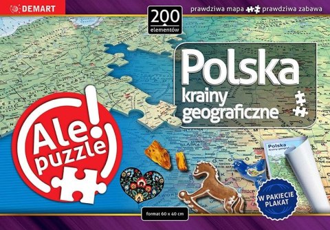 Puzzle Polska Krainy geograficzne 200 el. Demart Demart