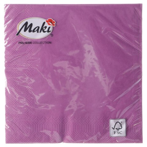 Serwetki fioletowy papier [mm:] 330x330 Pol-mak (11) Pol-mak