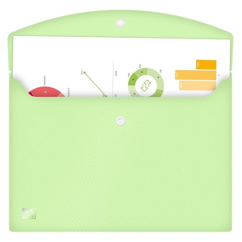 Teczka plastikowa na zatrzask Urban kopertowa pastel A4 mix 300 mic. Oxford (400187613) Oxford