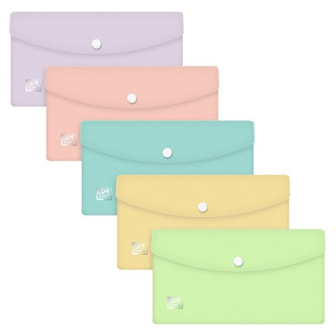 Teczka plastikowa na zatrzask Urban kopertowa pastel DL mix 300 mic. Oxford (400187617) Oxford