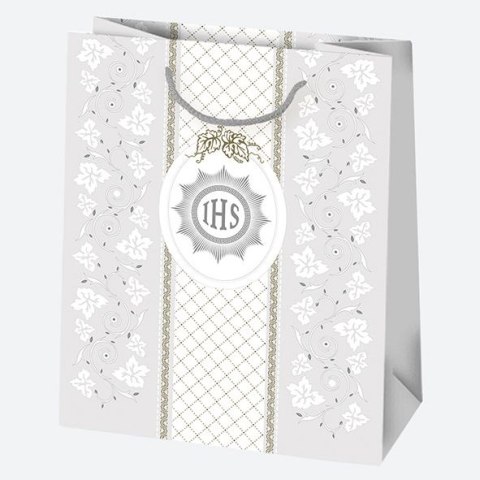 Torba prezentowa torba ozdobna komunia brokat A5 [mm:] 190x230x 105 Pol-mak (t4b) Pol-mak