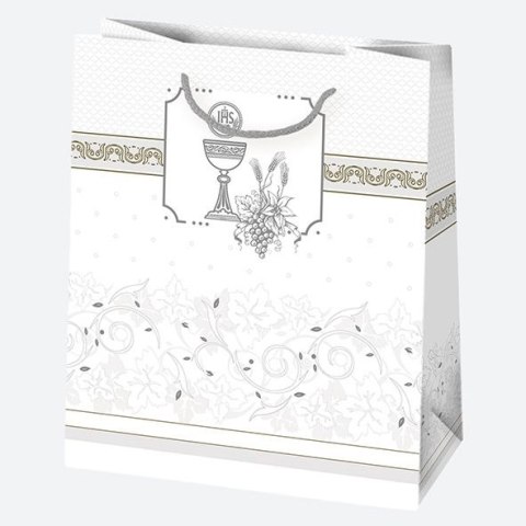 Torba prezentowa torba ozdobna komunia brokat A5 [mm:] 190x230x 105 Pol-mak (t4b) Pol-mak