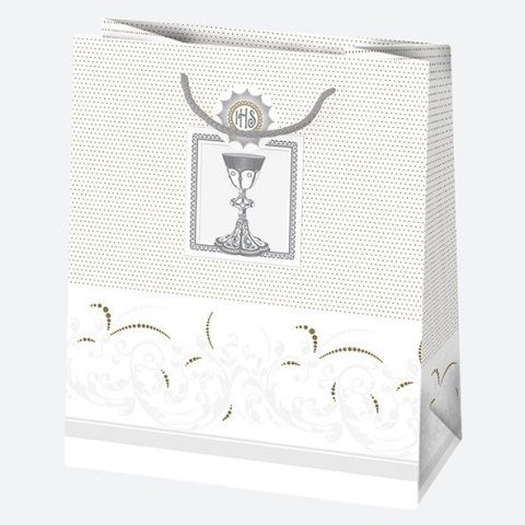 Torba prezentowa torba ozdobna komunia brokat A5 [mm:] 190x230x 105 Pol-mak (t4b) Pol-mak