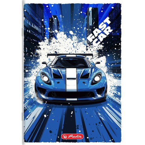 Zeszyt Fast Car A5 16k. 70g linia podwójna kolorowa Herlitz (400196834) Herlitz