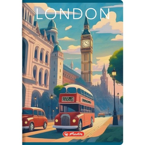 Zeszyt A5 Retro City 60k. 70g krata Herlitz (400196845) Herlitz