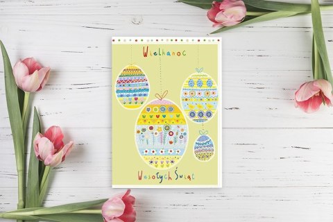 Kartka składana B6 Wielkanoc Pisanki Henry (5907465667104) Henry