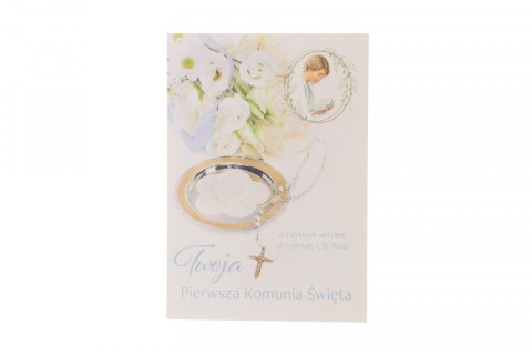 Kartka składana KOMUNIA [mm:] 200x135 Pol-mak (ld kom) Pol-mak