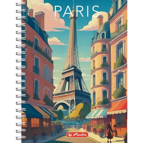 Kołozeszyt (kołonotatnik) Retro City B5 100k. 70g krata Herlitz (400196852) Herlitz