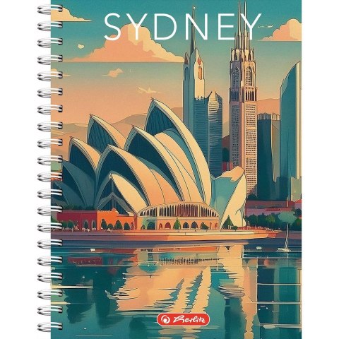 Kołozeszyt (kołonotatnik) Retro City B5 100k. 70g krata Herlitz (400196852) Herlitz