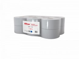 Papier toaletowy przemysłowy Cliver 1 warstwowy jumbo kolor: szary śr. 180mm (6231) Cliver