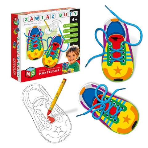 Zabawka kreatywna MONTESSORI -ZABAWKA EDUKACYJNA ZAWIĄŻ BUTY Multigra Multigra