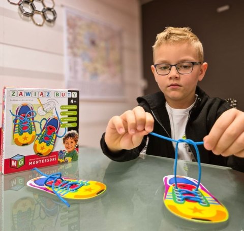 Zabawka kreatywna MONTESSORI -ZABAWKA EDUKACYJNA ZAWIĄŻ BUTY Multigra Multigra