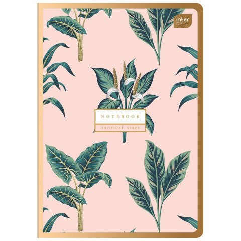 Zeszyt SATIN GOLD METALIC 59022777314130 A5 80k. 70g linia Interdruk (ZE80=MSG) Interdruk